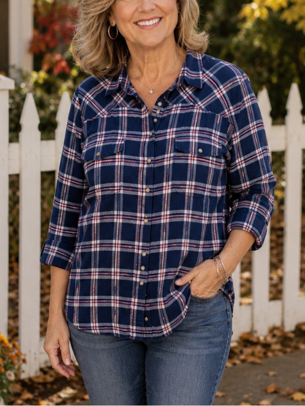 Zachs Girlfriend Plaid Flannel Top